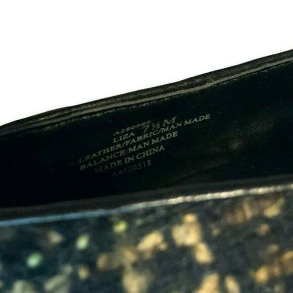 LOGO by Lori Goldstein Liza Shoes Women 7.5 Pointed Toe Block Heel Leather Tweed - Picture 7 of 7